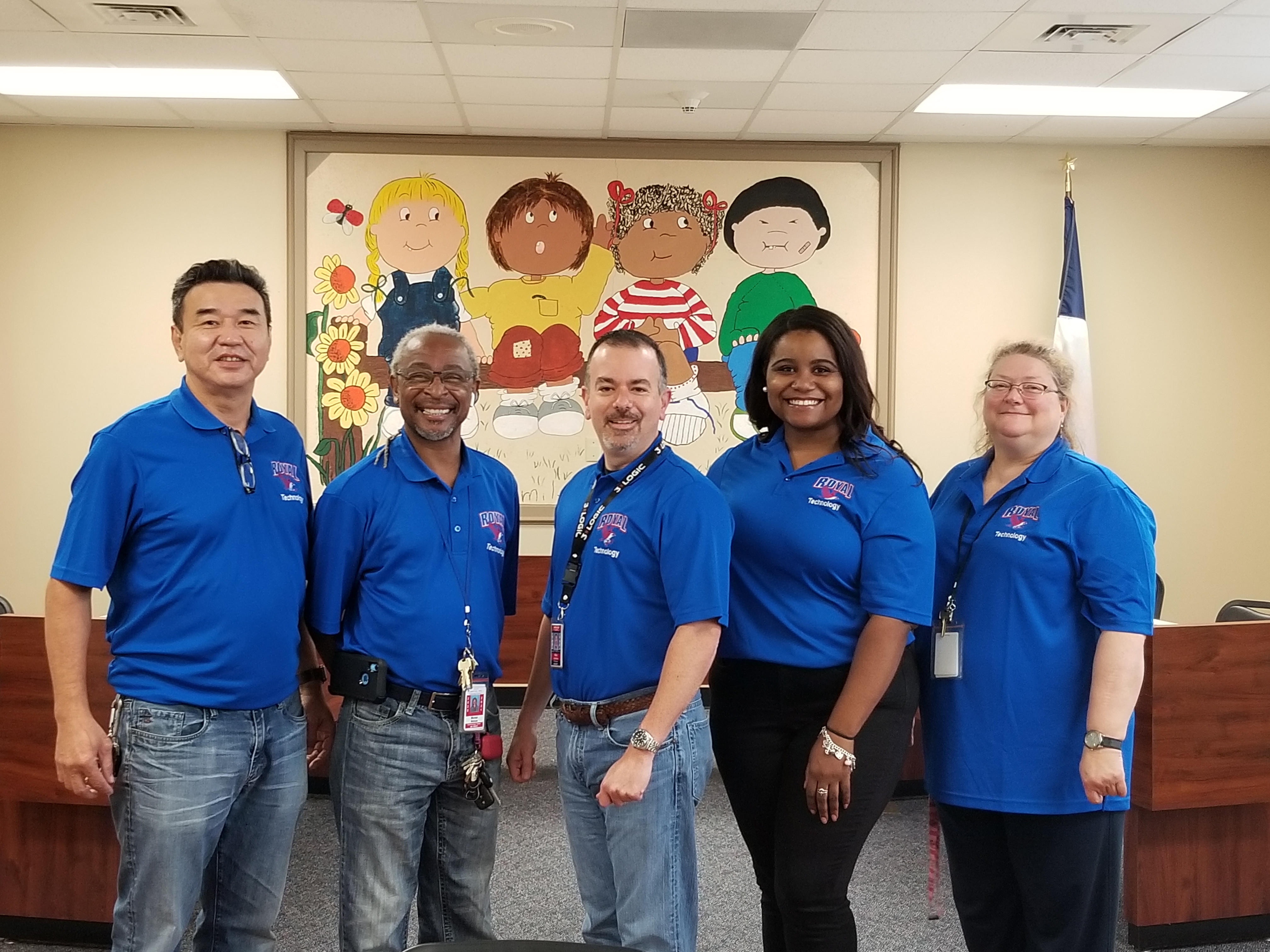 From left to right: Duc Tran, Myron Moham, Mike Nicholas, D'Andrea "Deedee" Wilson, Terri Jackson