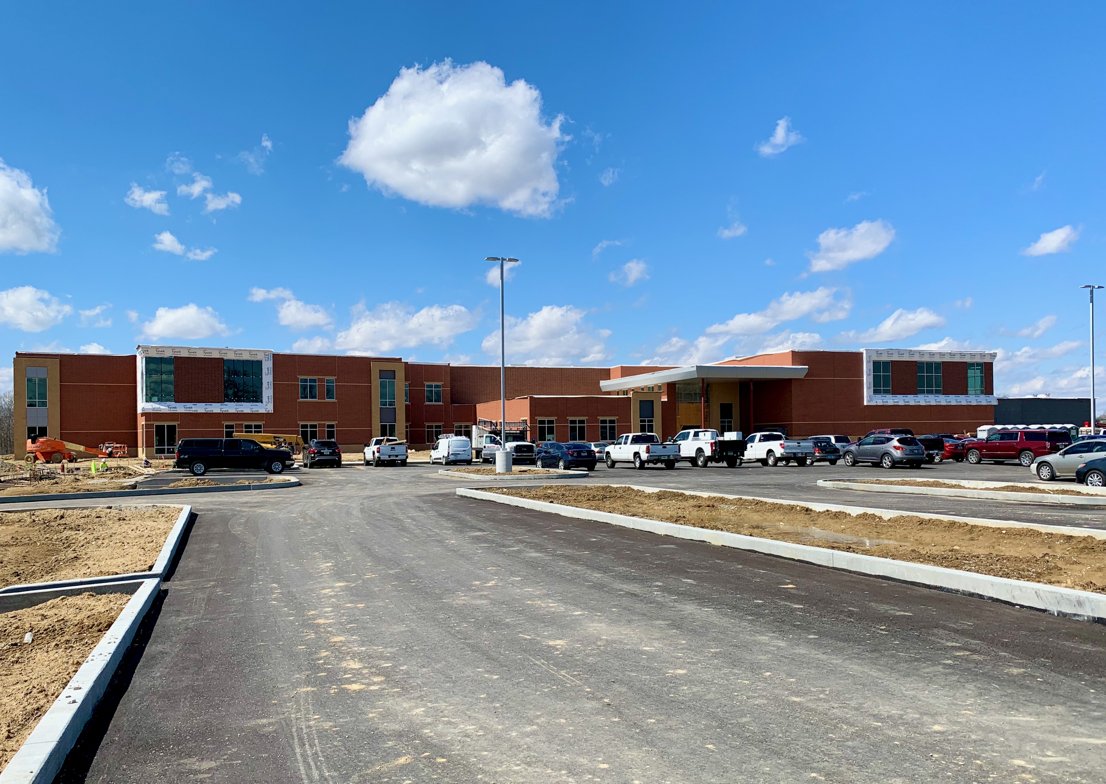 Exterior construction photo taken March 24, 2021
