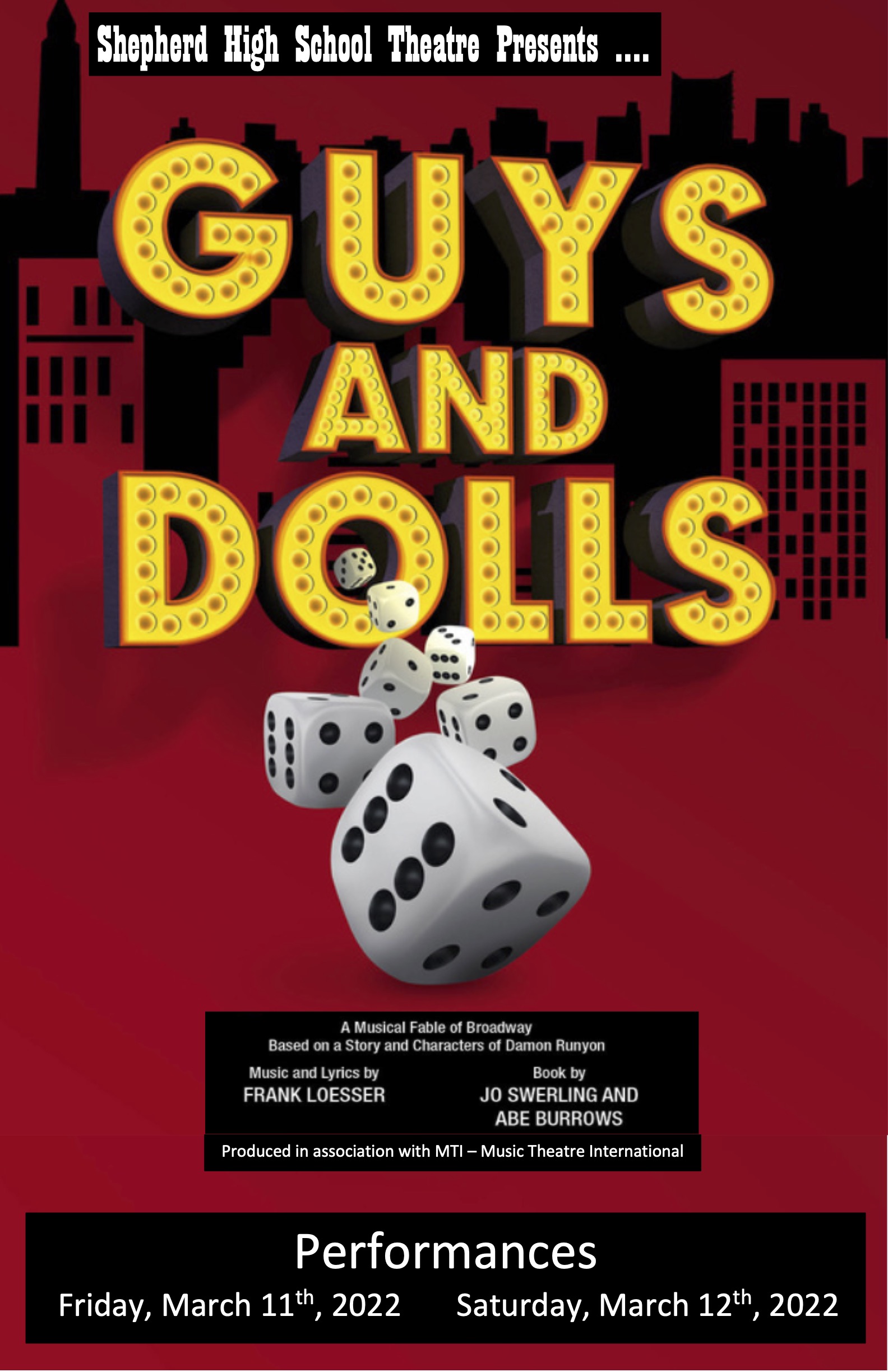 Guys and Dolls Advertisement poster
