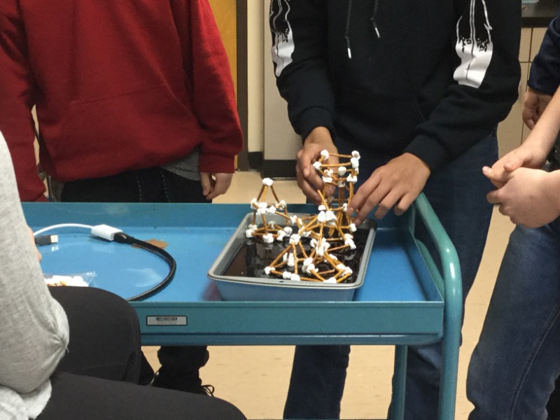 Students during the Science class