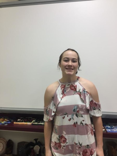 Mrs. Seely-Francis entered Breauna Jewell's art piece called "Holding the Moon"