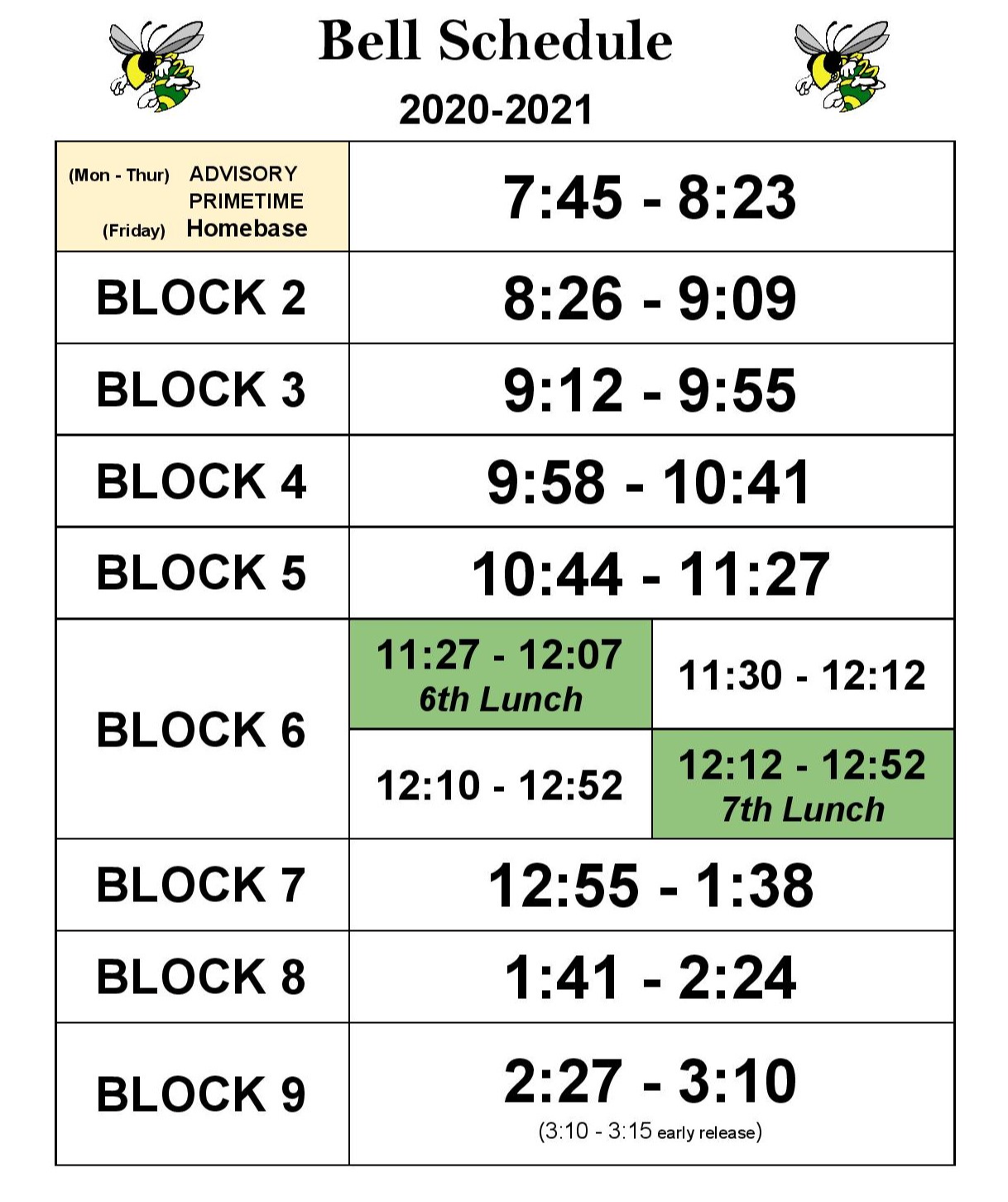 Attendance & Bell Schedule | Helen Tyson Middle School