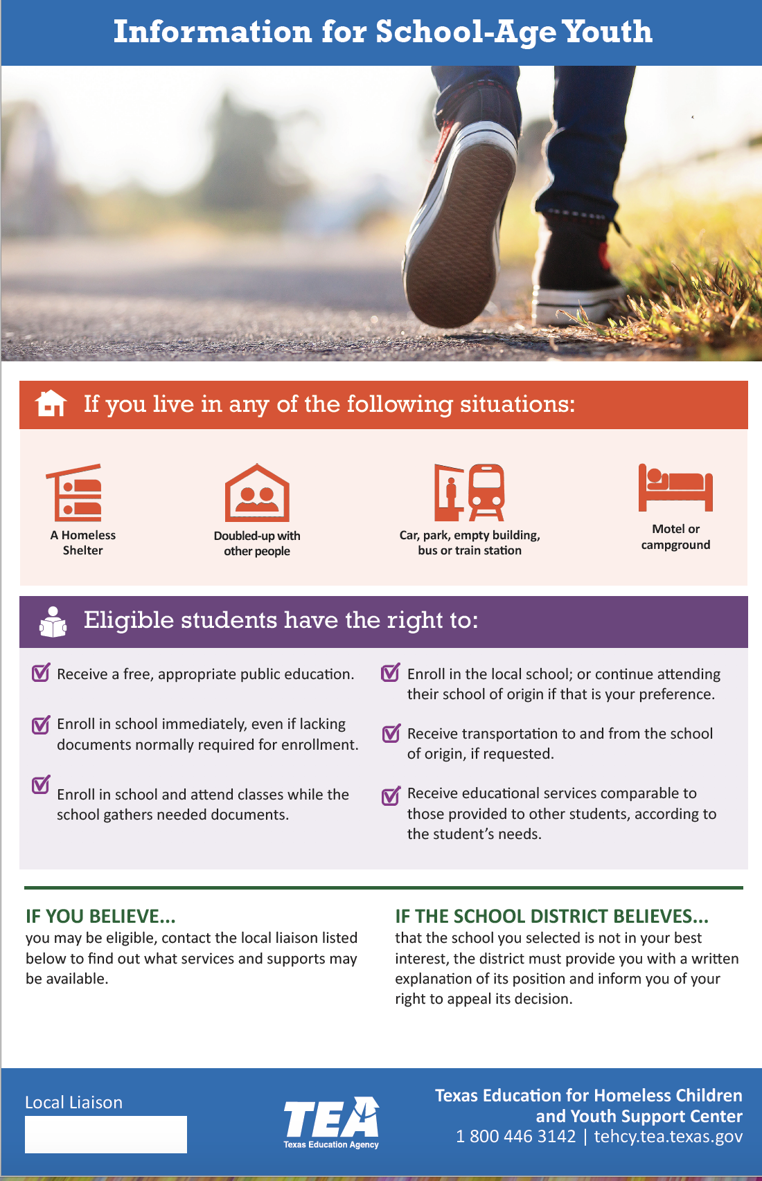 INFORMATION FOR SCHOOL-AGE YOUTH INFO