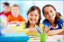 A photo of students in a classroom