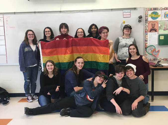 A photo of the Gay-Straight Alliance of Barrington High School