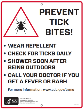 An information graphic on preventing tick bites