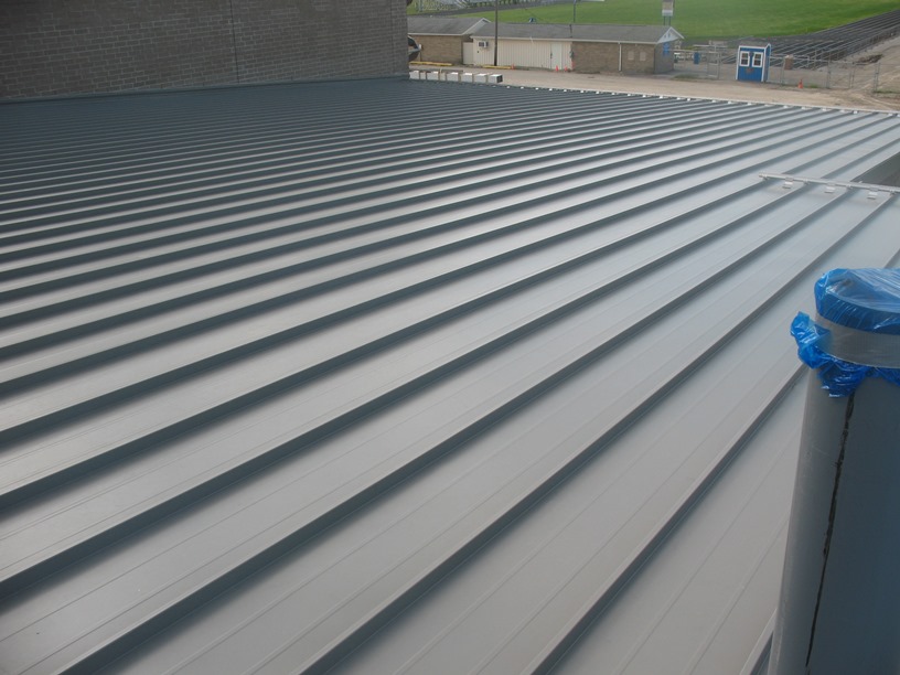 Photo of the Roof over the locker rooms.