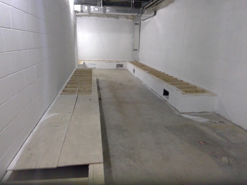Photo of the Locker room for girls in gym class.