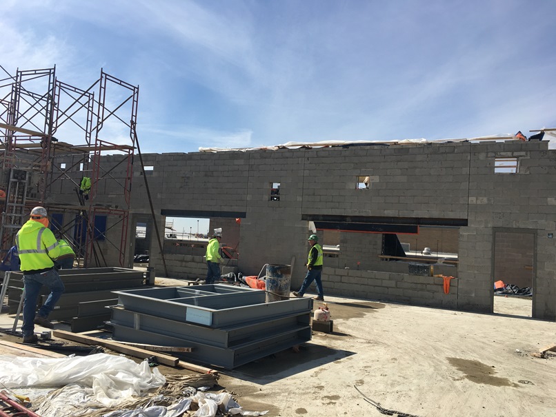 Photo of the Second floor of the academic wing looking west.