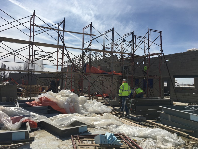 Photo of the Second floor of the academic wing looking south.