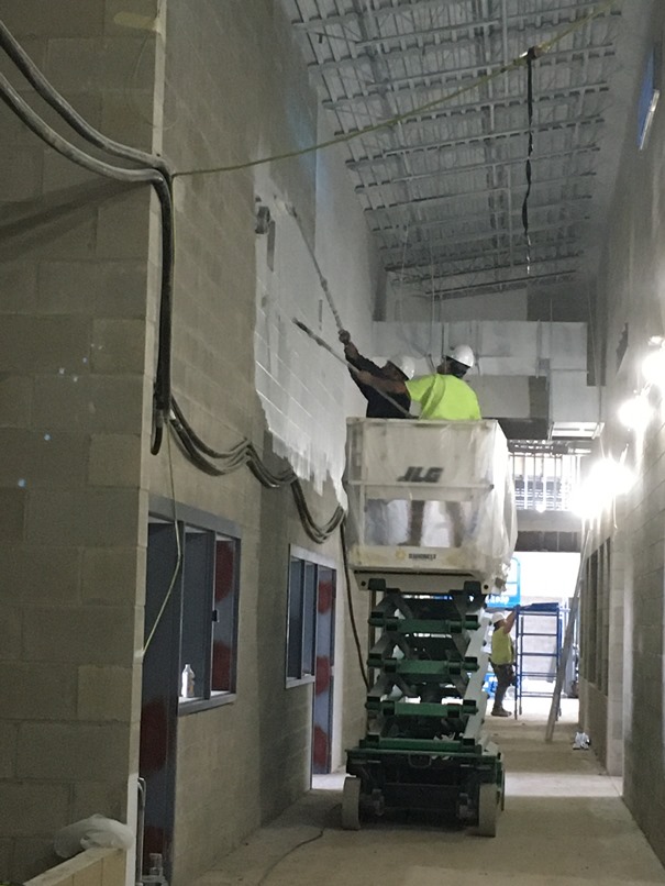 Photo of the hallway outside of the media center.