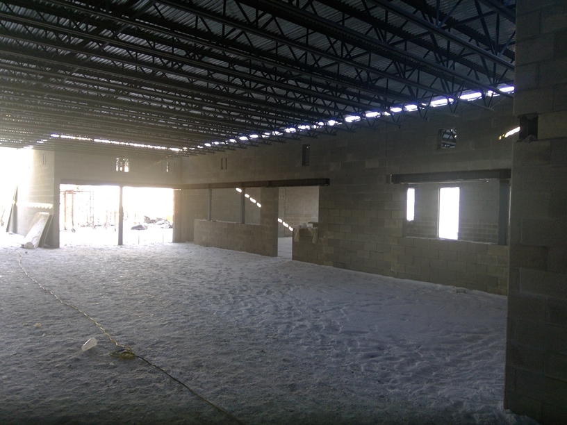 Photo of the Extended learning area in front of classrooms.