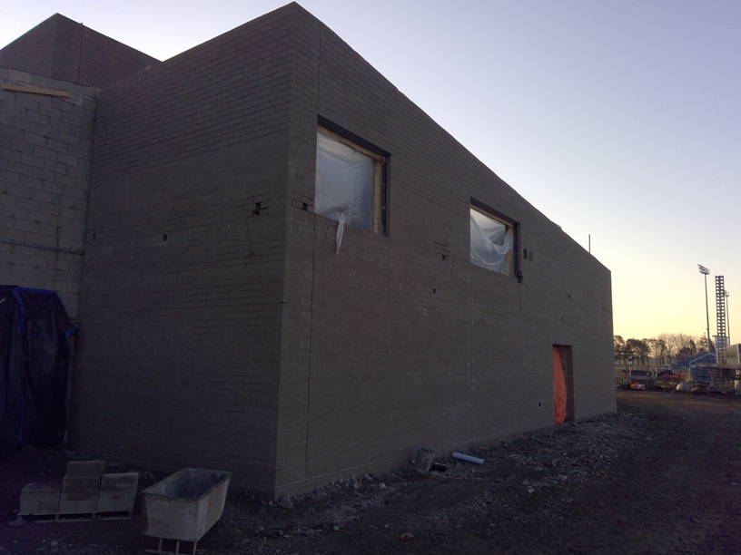 Photo of the Mechanical room behind the locker rooms.