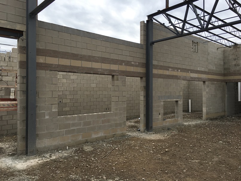 Photo of the Cafeteria concession stand and table storage.