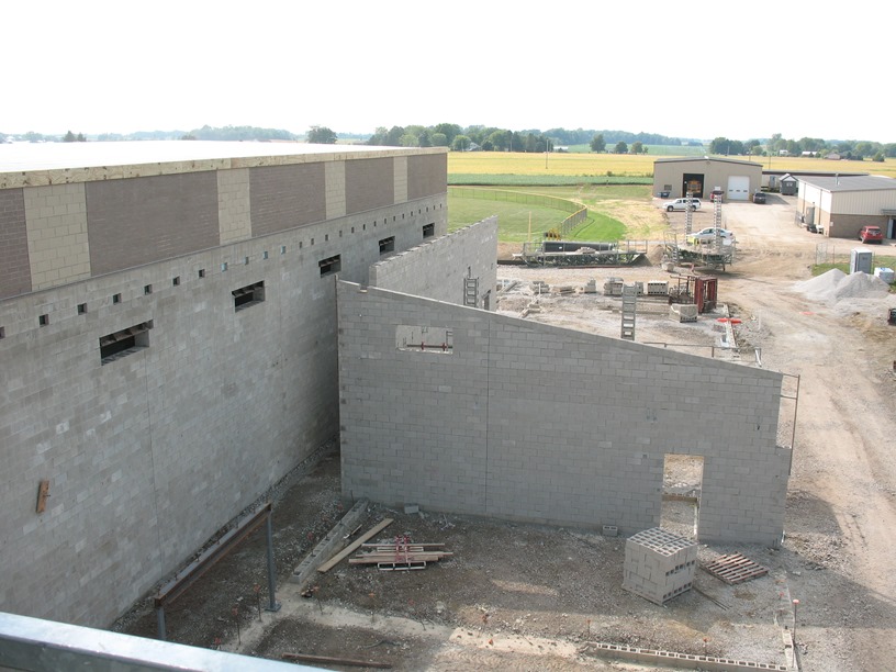 Photo of the Hallway between the new gym and the new family and consumer science classroom and band room.