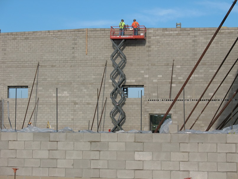 Photo of the North wall of the gym.