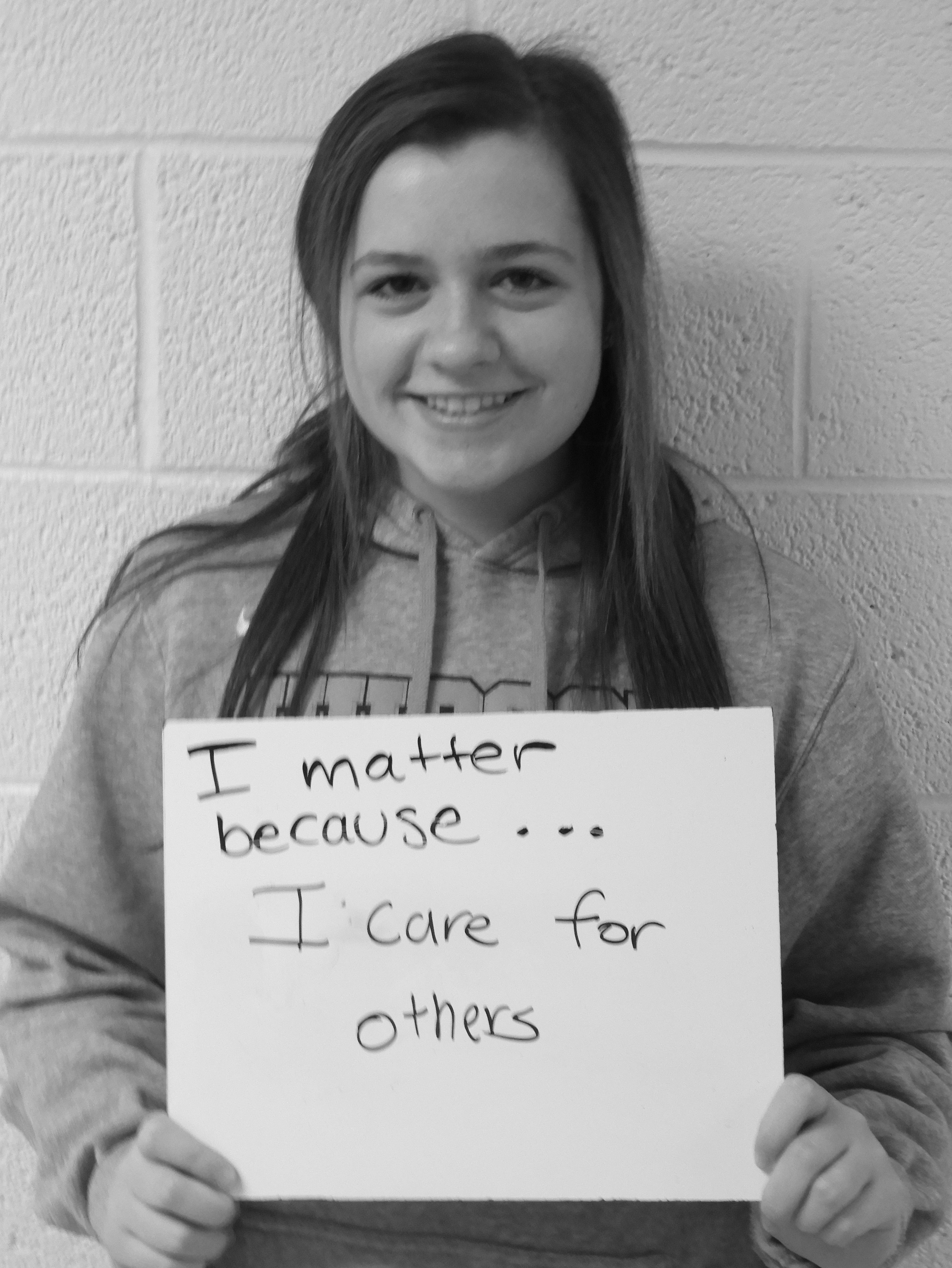 I matter because...I care for others