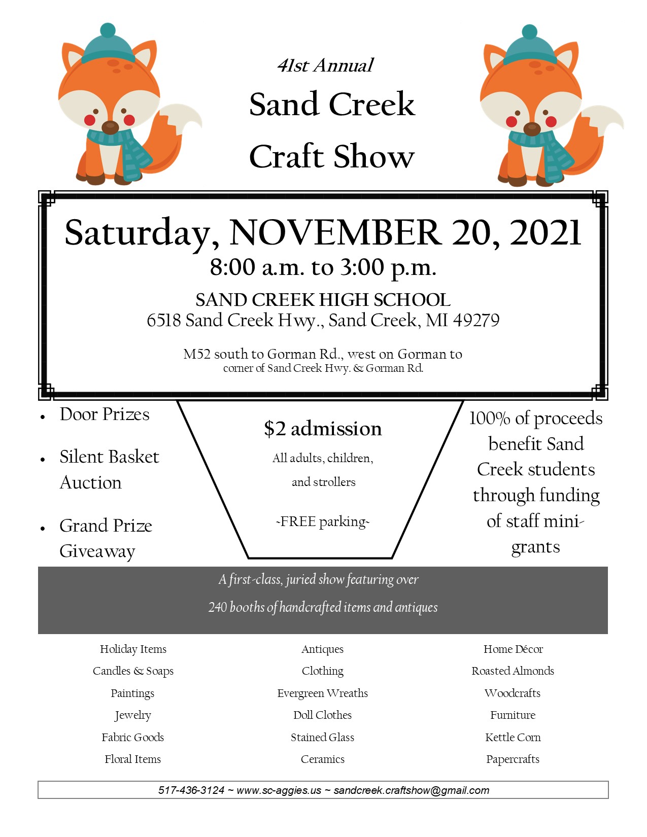 Craft Show Sand Creek Community Schools