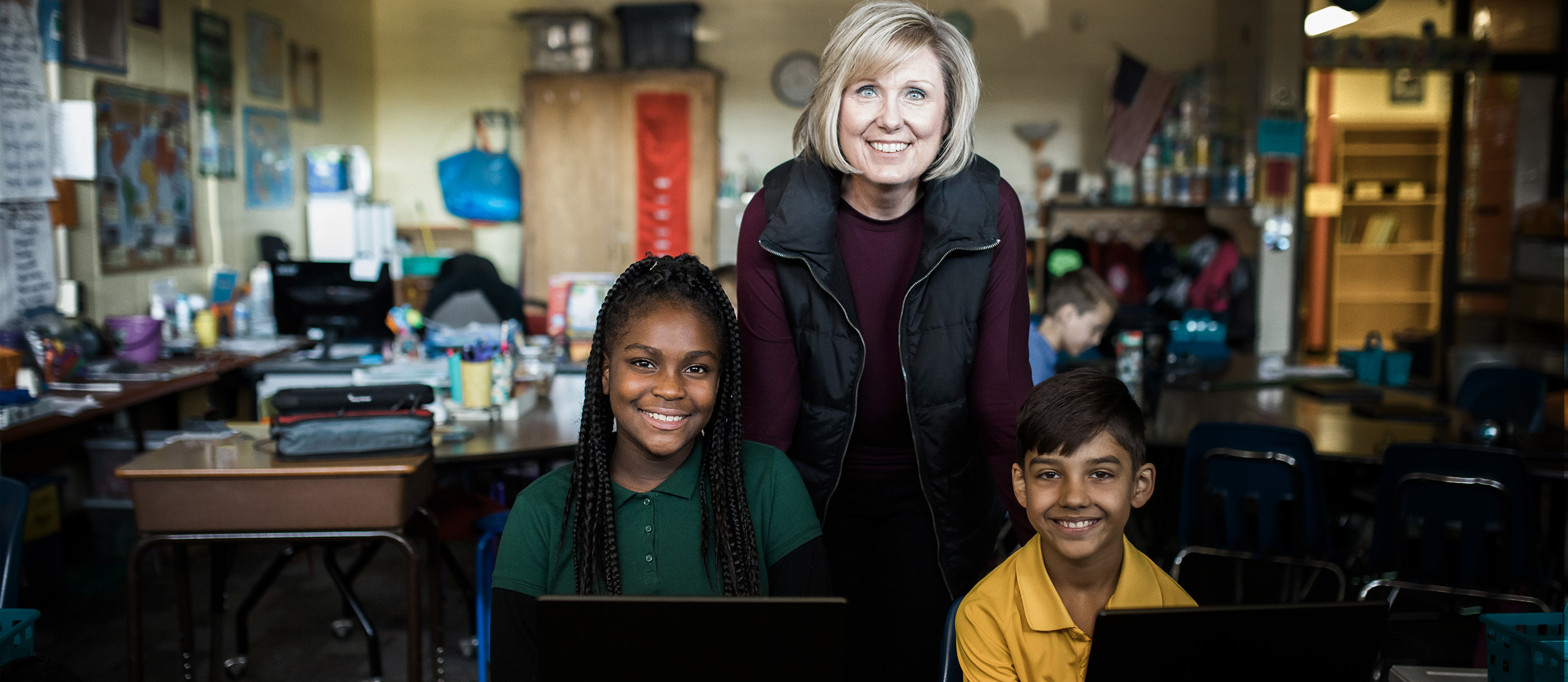 teacher and students