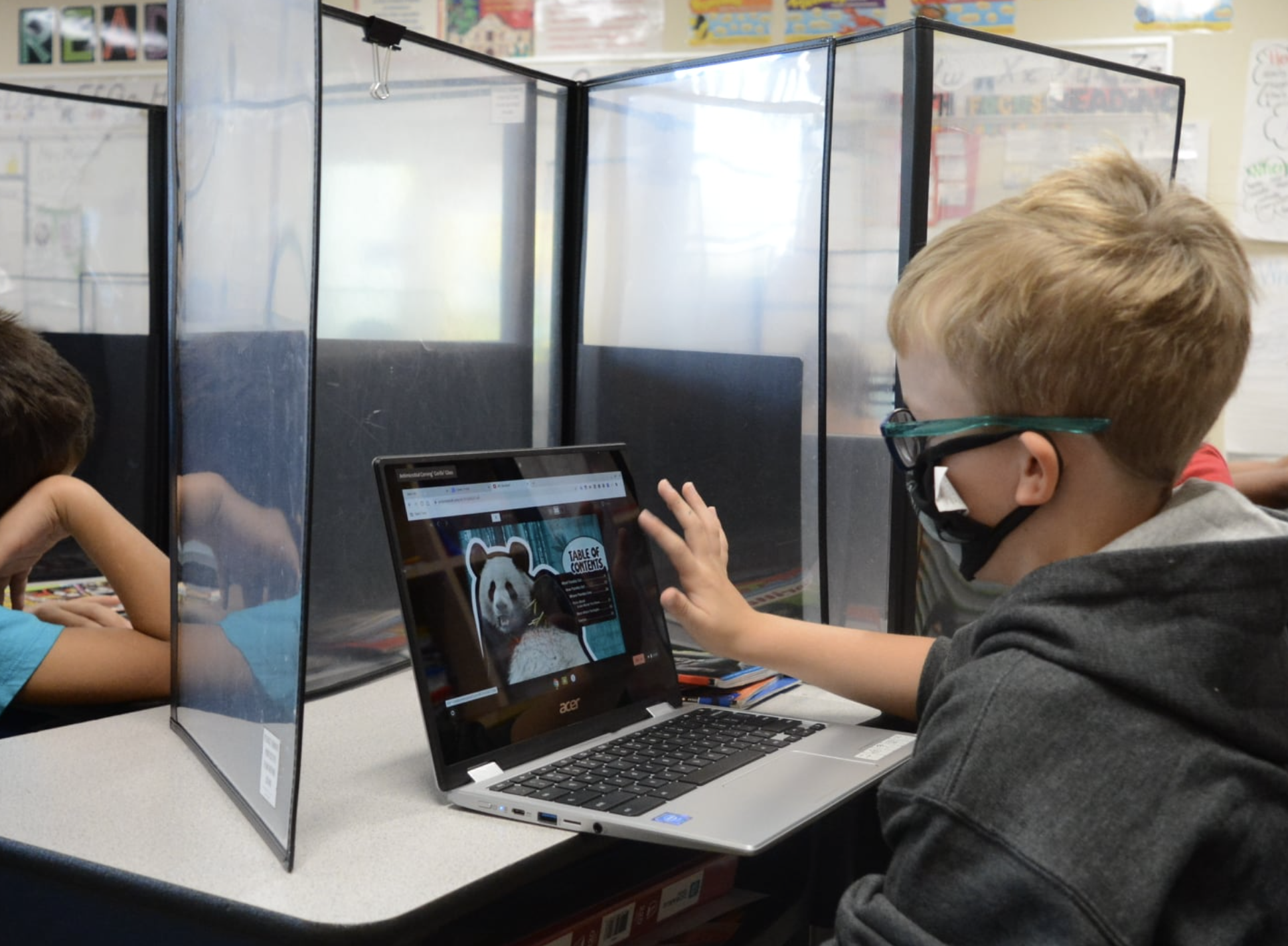 Child using computer