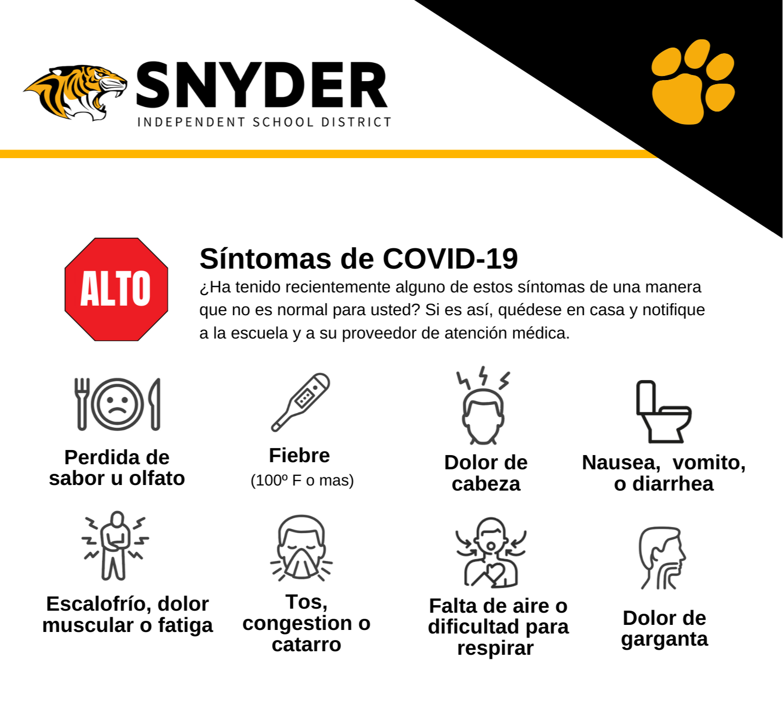 When to stay home - spanish