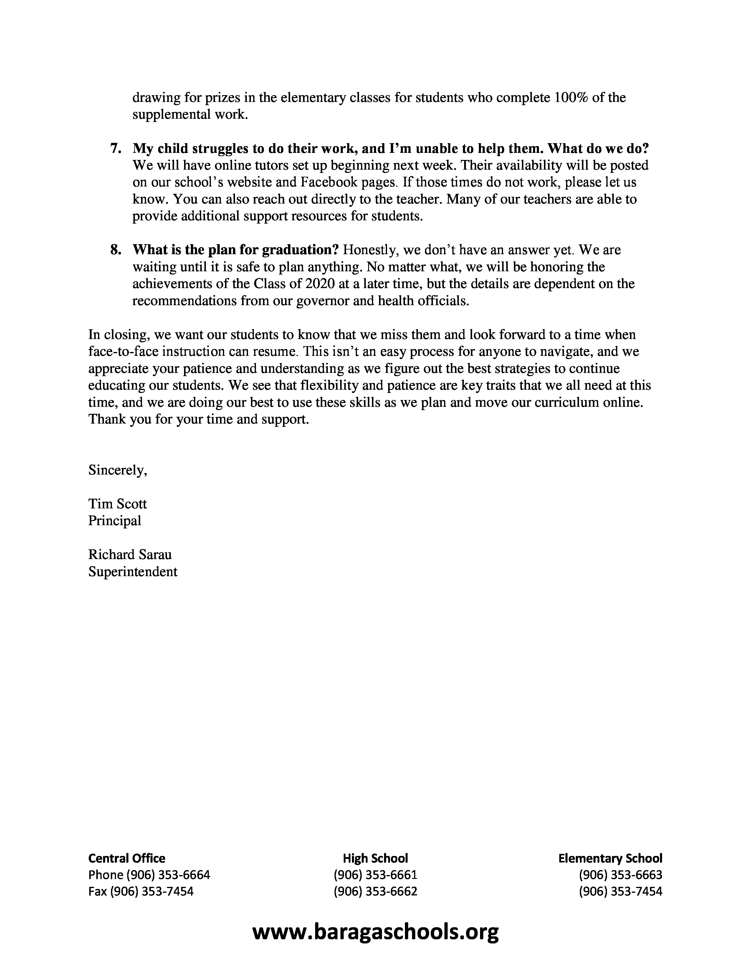 UPDATE - APRIL 23, 2020