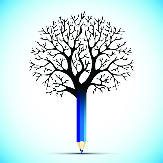 PENCIL/TREE GRAPHIC
