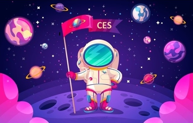A drawing of an astronaut