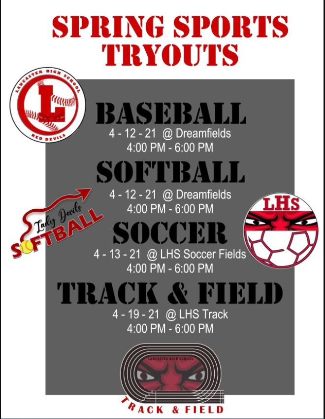 Spring Sport Tryout Information