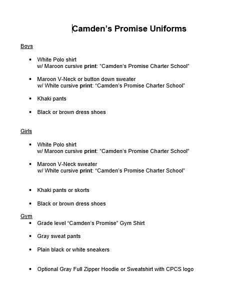 CAMDEN'S PROMISE CHARTER SCHOOL