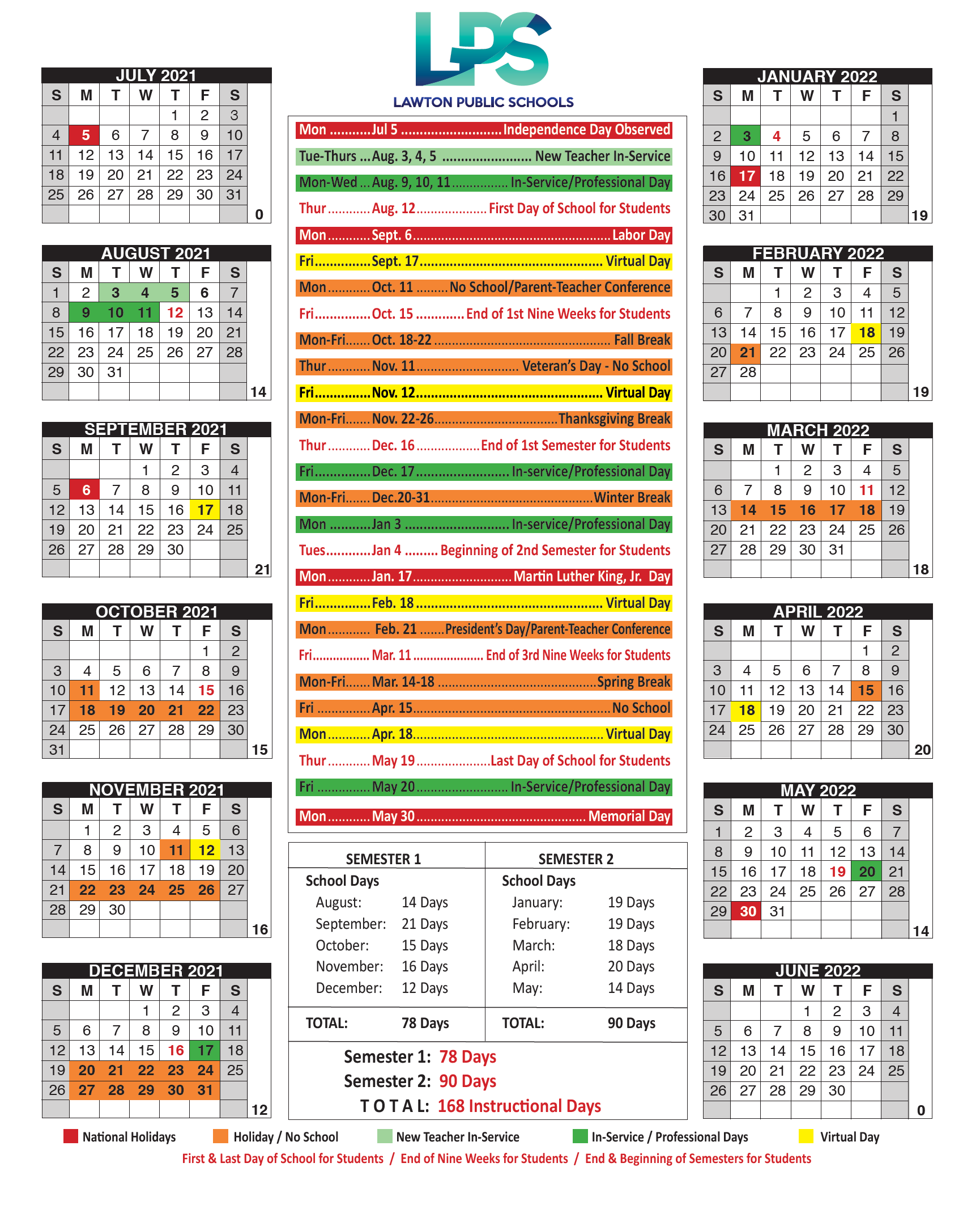LPS 2021-2022 Calendar