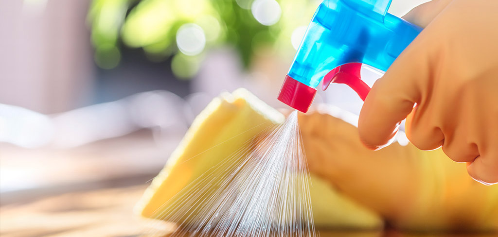 Cleaning a counter