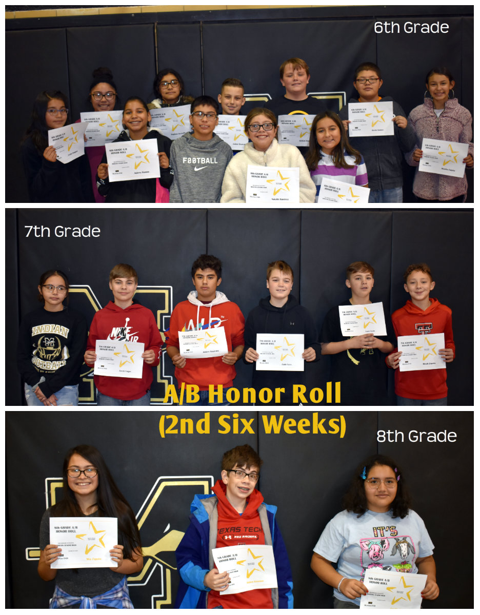 A/B HONOR ROLL (2ND SIX WEEKS)