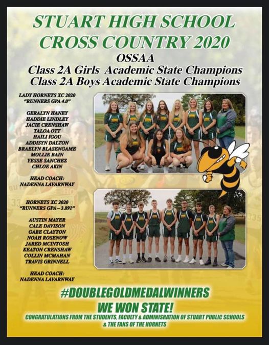 2020 Cross Country State Academic Champions