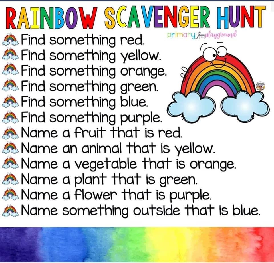 rainbow scavenger hunt