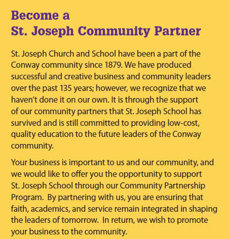 photo that says become a st. joseph community partner