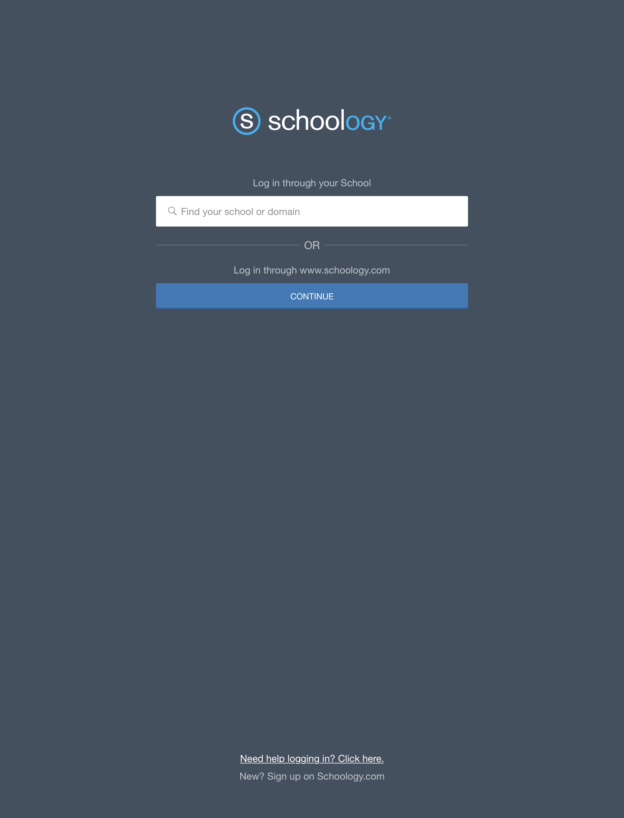 Cannot log in. Login Page. Schoology https\. Schoology.