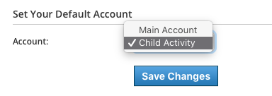 Set your Default Account