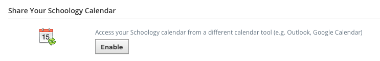 Share your Schoology Calendar