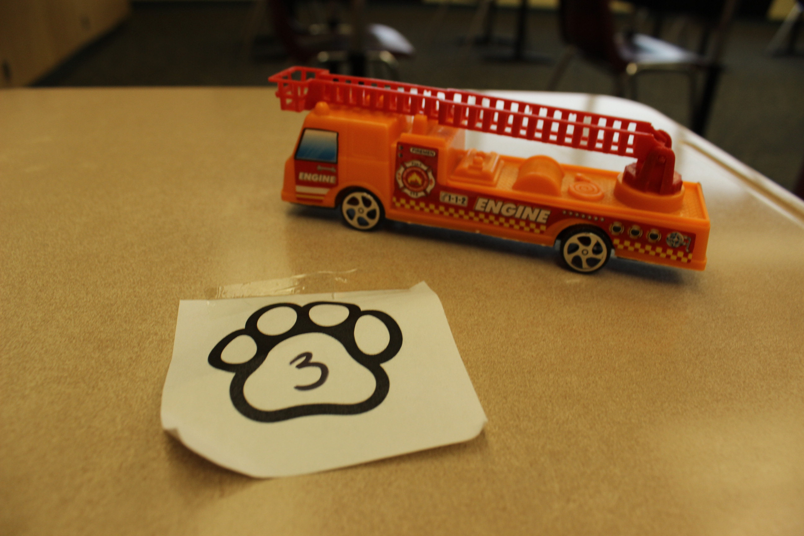 3 Paws Orange Firetruck