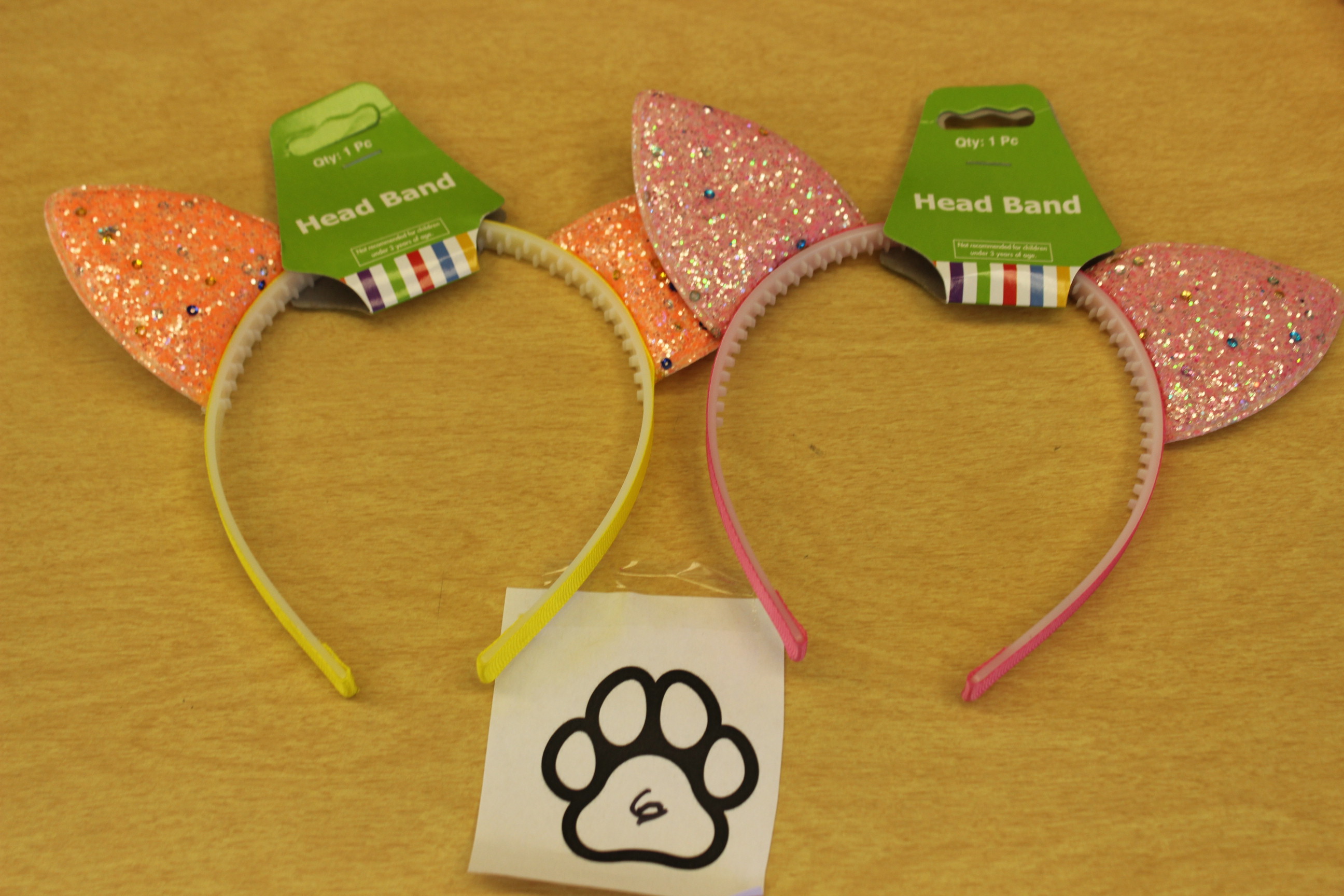 6 Paws Glitter Cat Ear Headband
