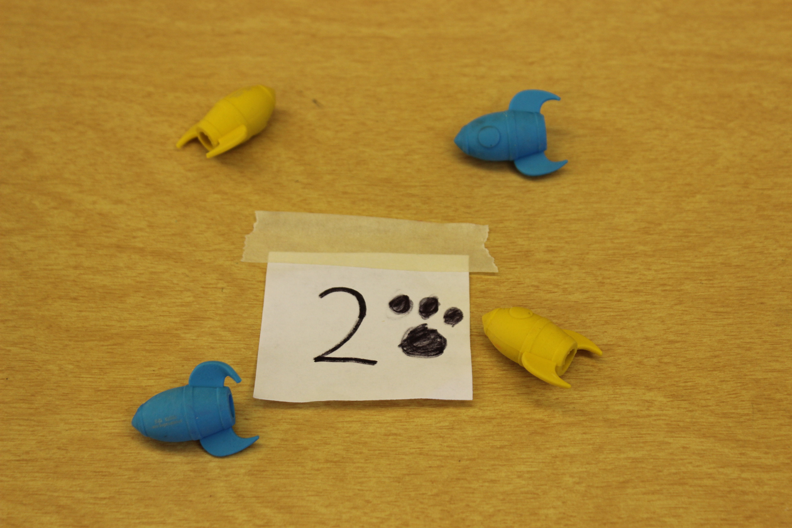2 Paws Rocket Ship Eraser