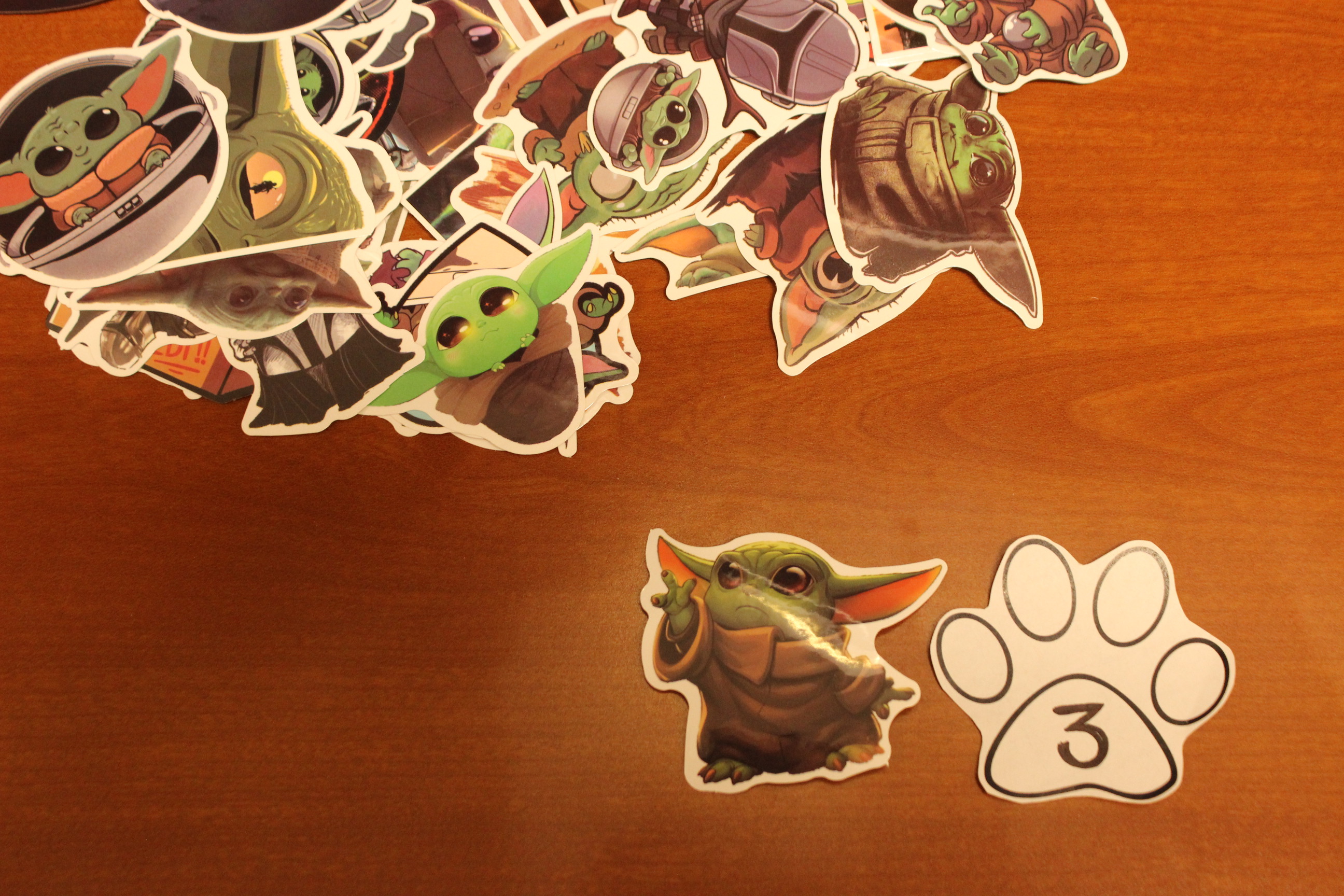 3 Paws Baby Yoda Sticker