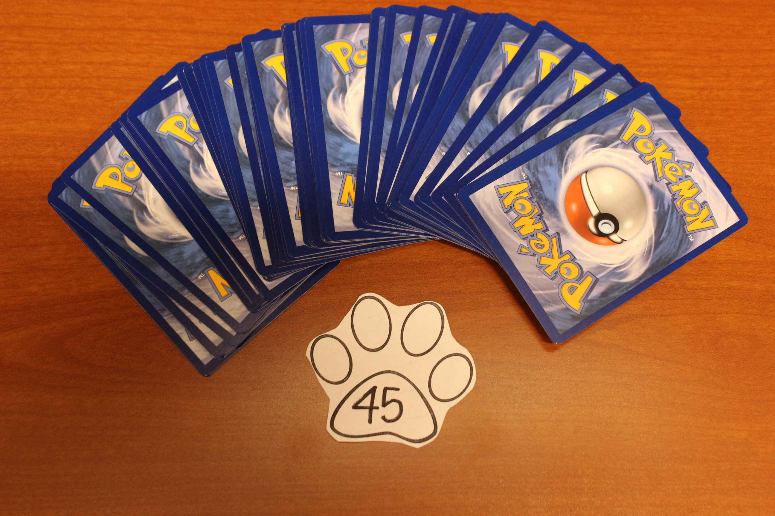 45 Paws Pokemon Cards