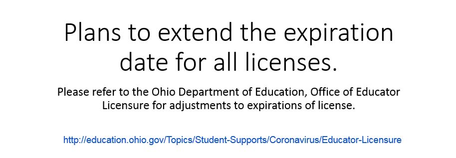 Plans to extend the expiration date for all licenses.