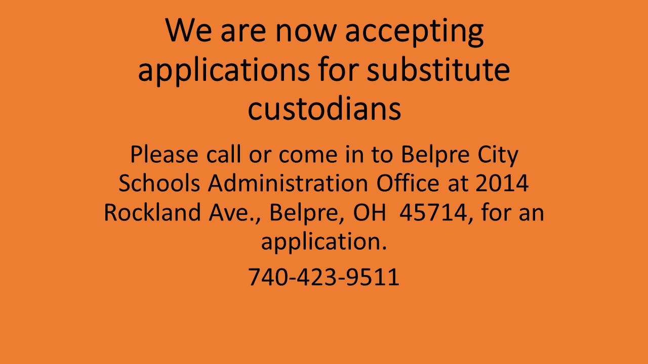 Substitue Custodians Needed