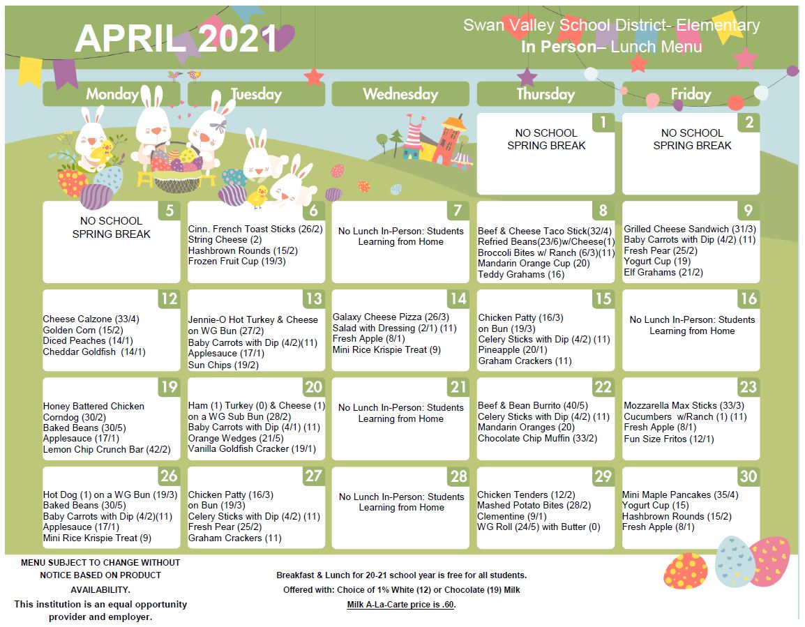 April 2021 Lunch