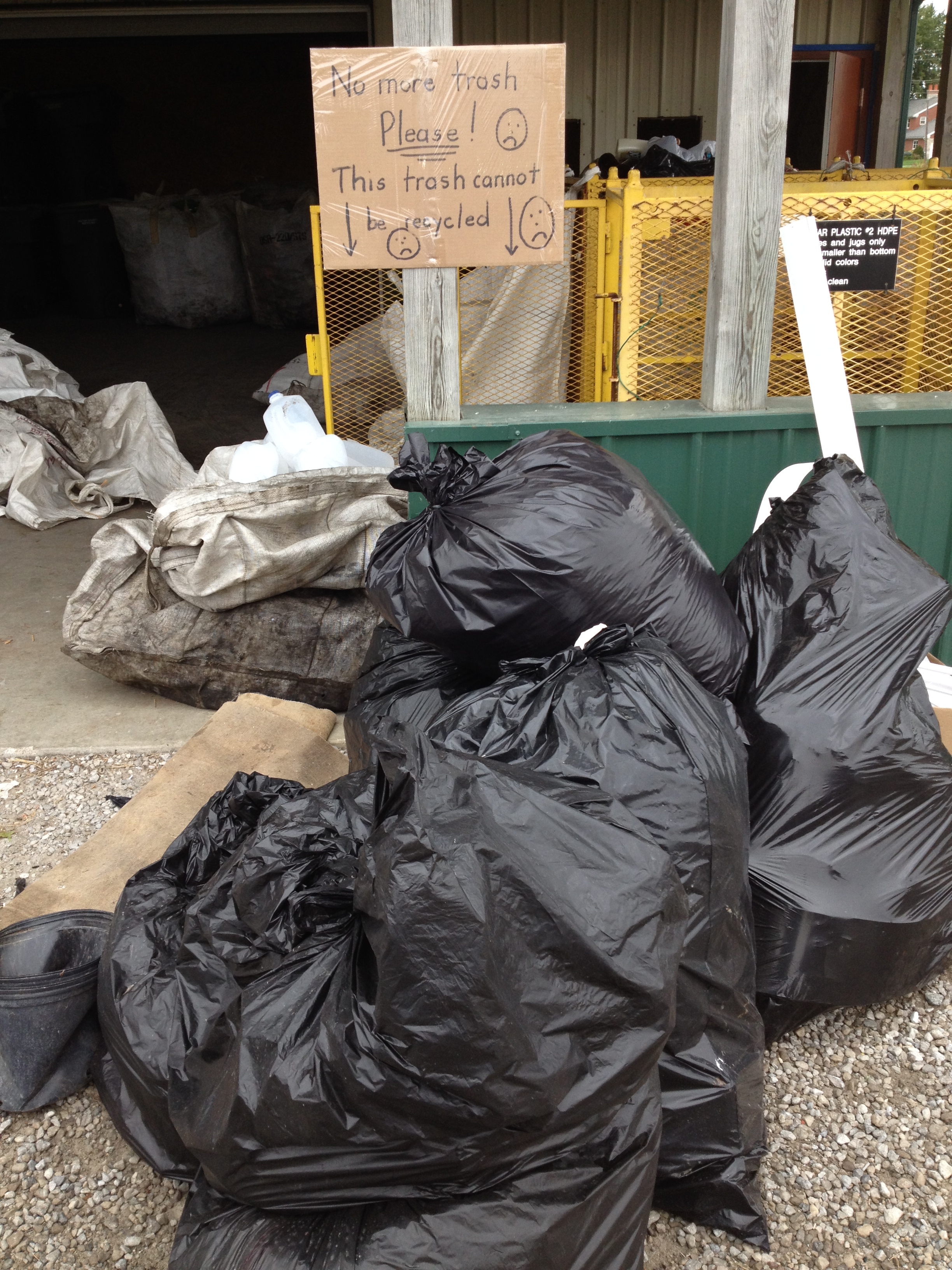 A photo of where NOT to put your trash.
