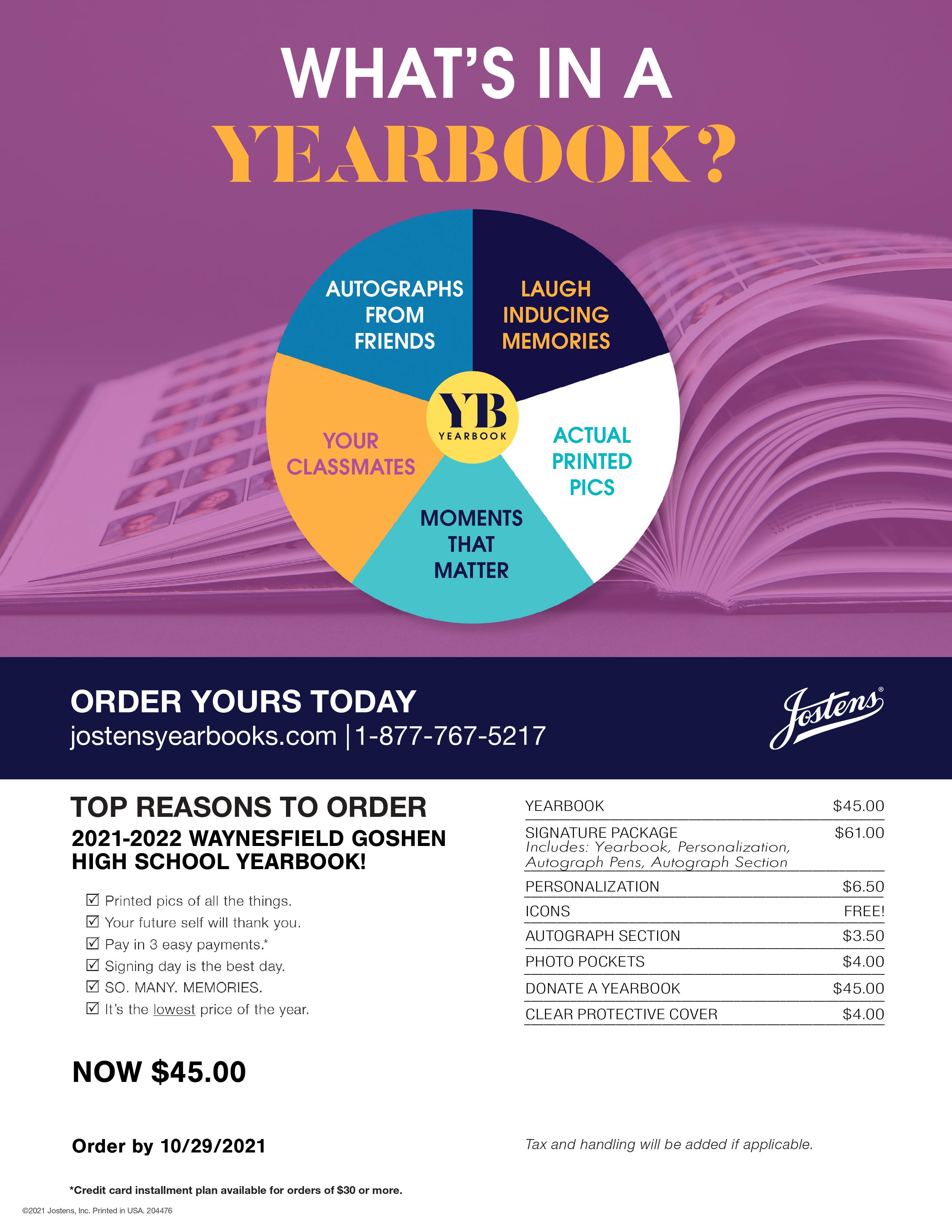 Reasons to by a 2021-2022 Yearbook.