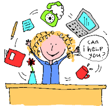 Image of a teacher saying "Can I help you?"